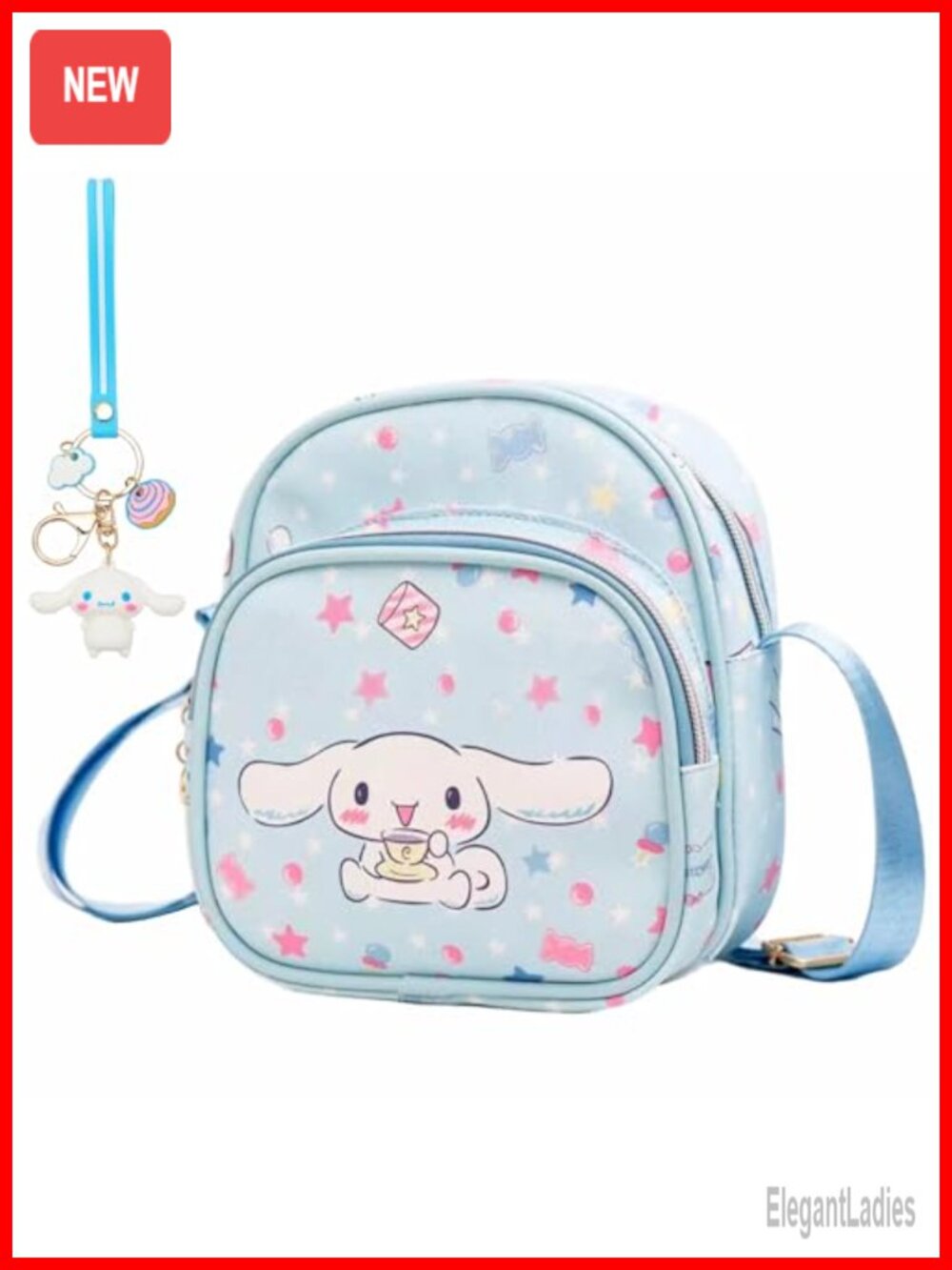 Cute Cartoon Mini Crossbody Purse PU Leather Messenger Shoulder Bag Adjustable